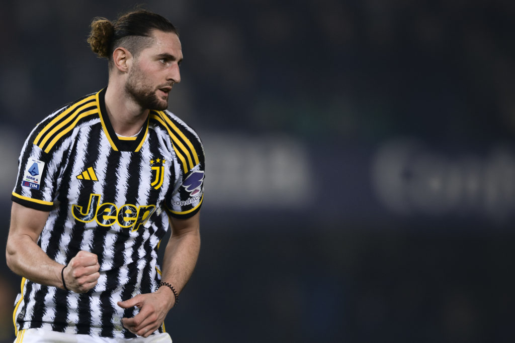 Adrien Rabiot of Juventus FC celebrates after scoring a goal