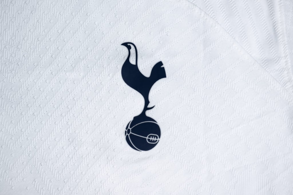 A detailed view of the Tottenham badge.