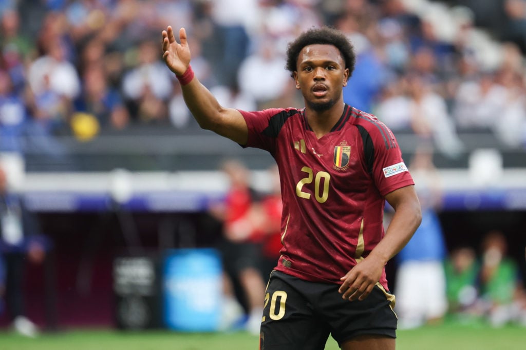 Loïs Openda of Belgium seen during the UEFA EURO 2024