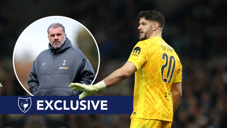 Fraser Forster EXC with Ange Postecoglou insert
