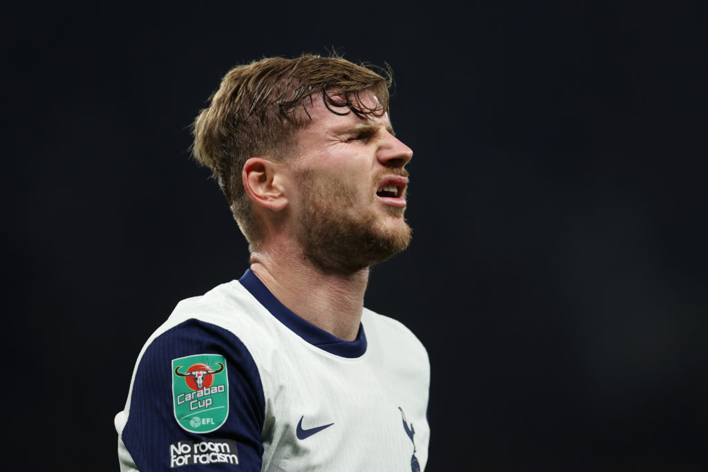 Tottenham forward Timo Werner during Man City game