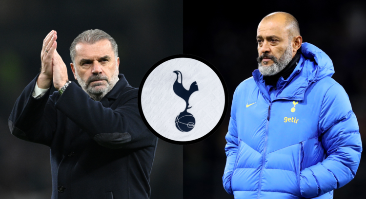 An image featuring Ange Postecoglou and Nuno Espirito Santo.
