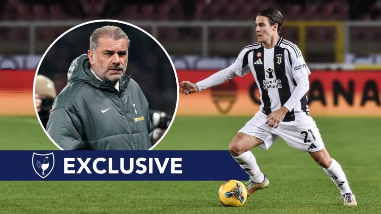 Nicolò Fagioli of Juventus during the Serie A match between Lecce and Juventus. Inset, Ange Postecoglou