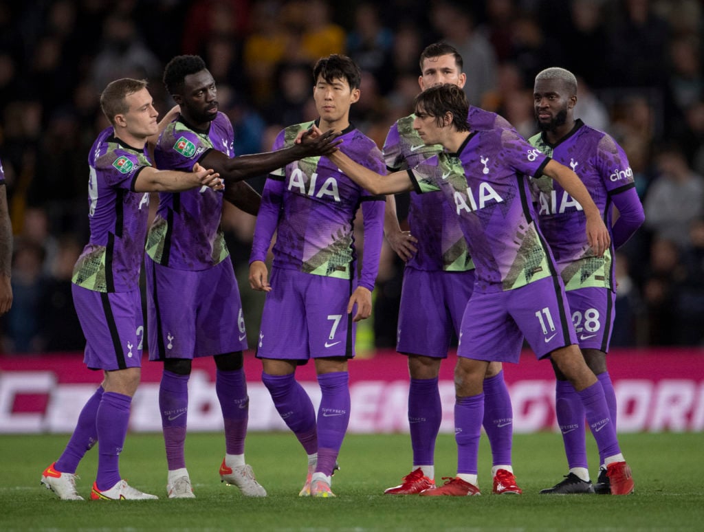 Tottenham players during Carabao Cup match