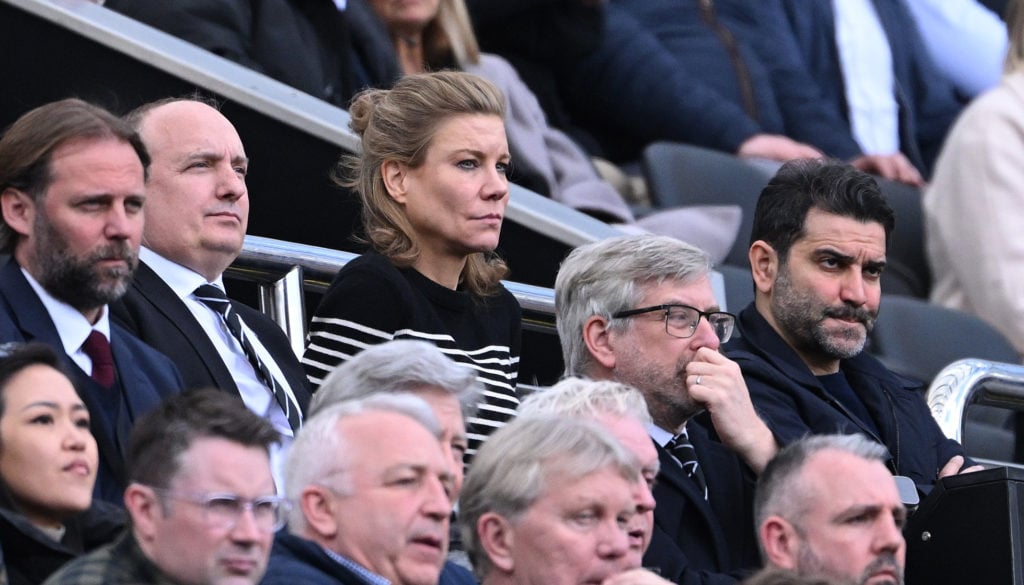 Amanda Staveley watching Newcastle game