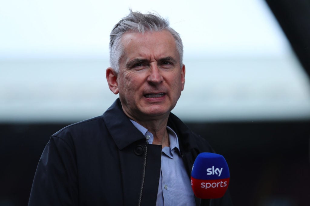 Sky Sports pundit Alan Smith with microphone