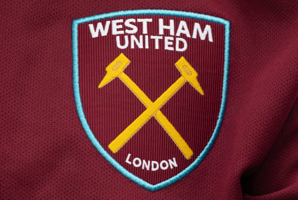 West Ham badge on shirt