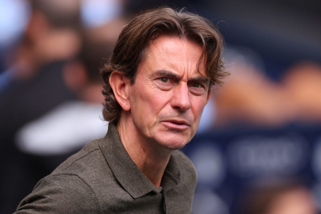 Thomas Frank during Man City vs Spurs
