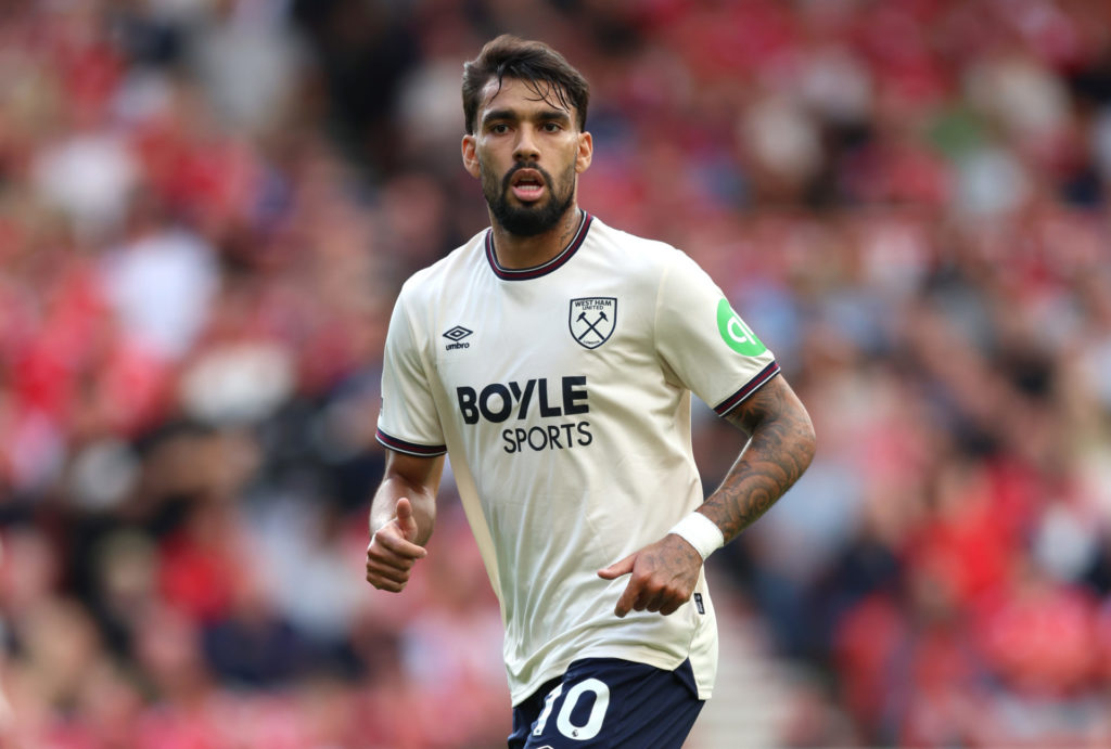 West Ham star Lucas Paqueta running