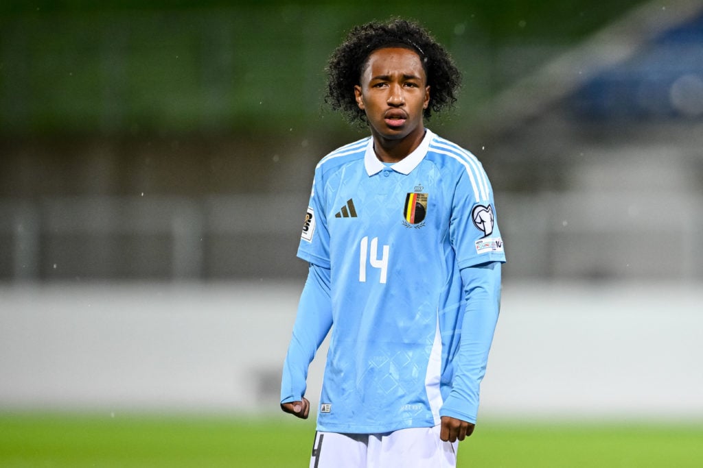 Malick Fofana of Belgium looks on