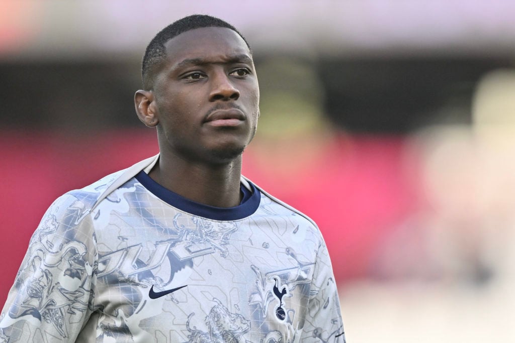 Randal Kolo Muani during Tottenham warm-up