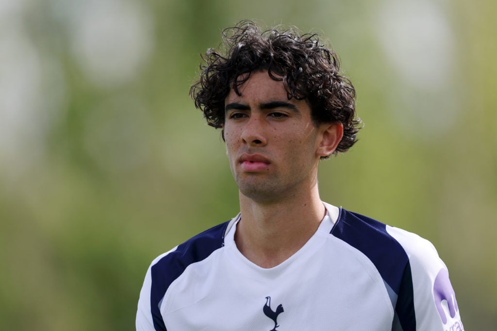 Luca Williams-Barnett looks on during Tottenham Hotspur v Villarreal CF - UEFA Youth League