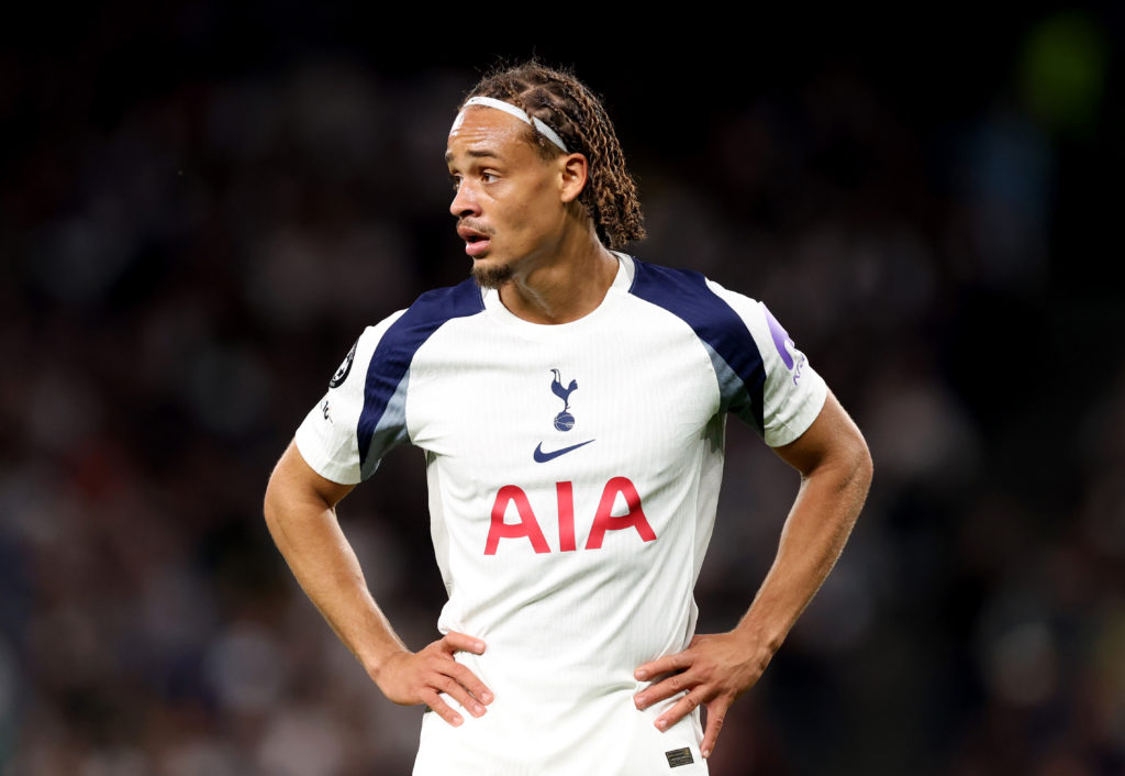 Xavi Simons looks on with his hands on his hips during Tottenham Hotspur v Villarreal CF - UEFA Champions League 2025/26 League Phase MD1