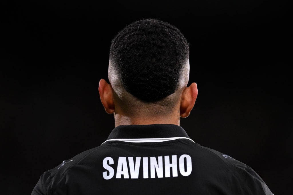 Photo shot of Manchester City winger Savinho from behind