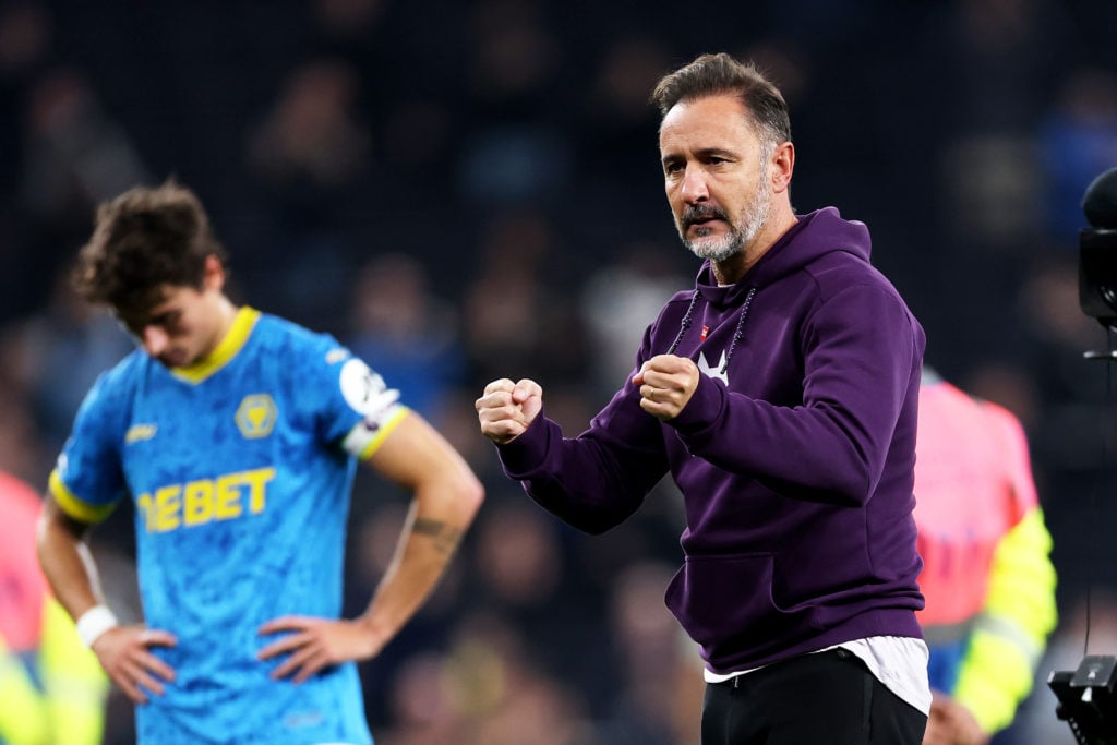 Vitor Pereira celebrates after Tottenham Hotspur v Wolverhampton Wanderers - Premier League