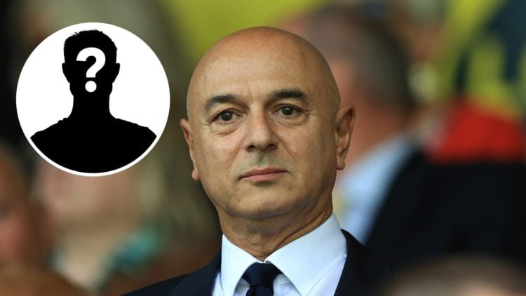 Tottenham chairman Daniel Levy at game, inset mystery player
