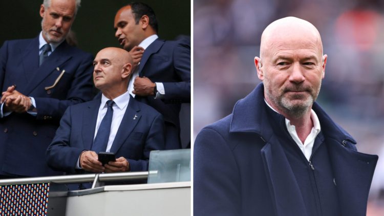 Daniel Levy in attendance during Tottenham Hotspur v Bournemouth - Premier League. Alan Shearer looks on during Newcastle United FC v Manchester Un...