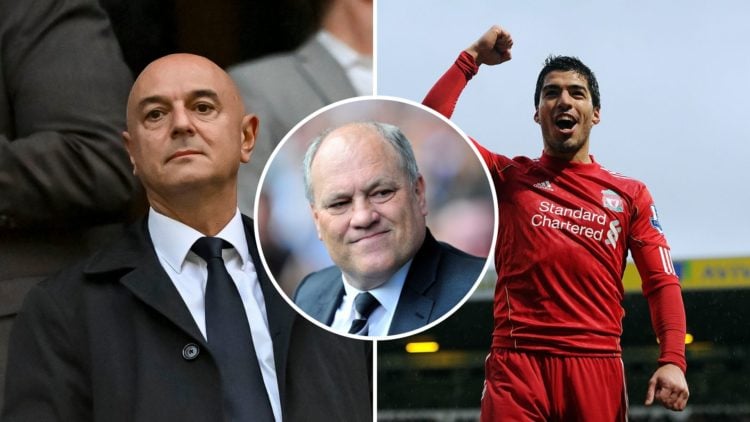 Daniel Levy looks on during Tottenham Hotspur v FK Bodo/Glimt - UEFA Europa League 2024/25 Semi Final First Leg. Luis Suarez celebrates scoring dur...