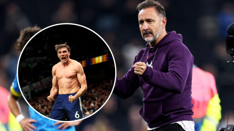 Vitor Pereira celebrates after Tottenham Hotspur v Wolverhampton Wanderers - Premier League. Inset: Joao Palhinha celebrates during Tottenham Hotsp...