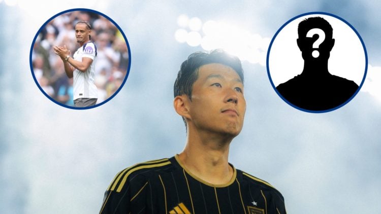 Son Heung-min coming out for Los Angeles FC game, inset Tottenham presenting Xavi Simons and mystery player