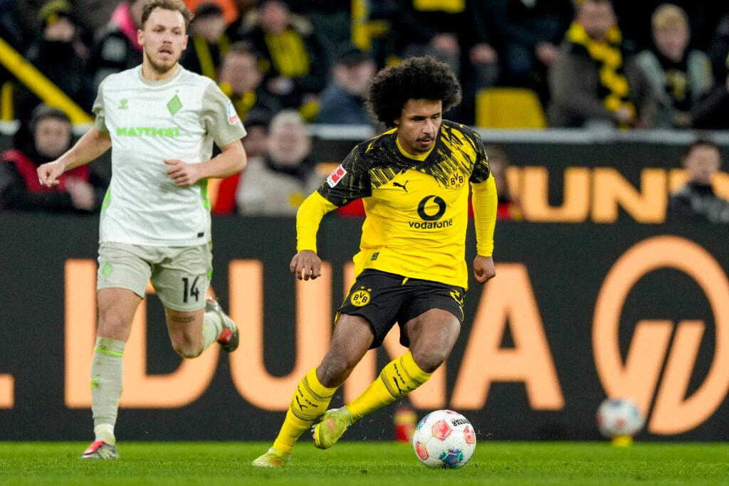 Karim Adeyemi in action for Borussia Dortmund