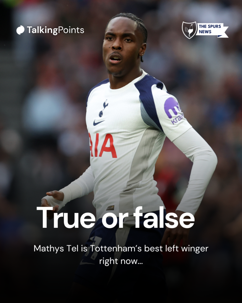 Mathys Tel Tottenham best winger
