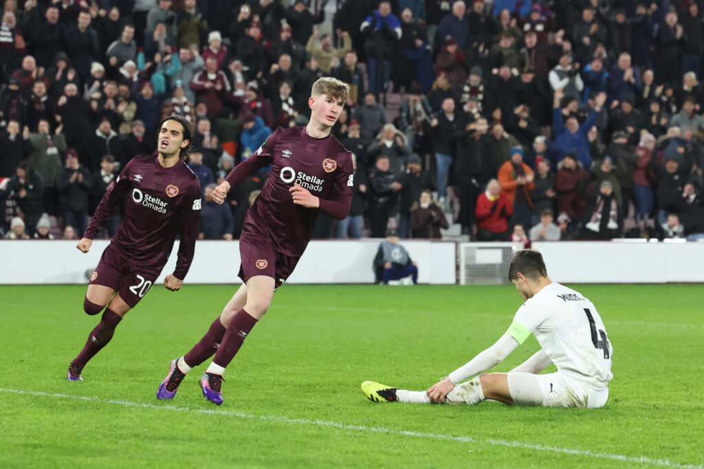 Hearts striker James Wilson