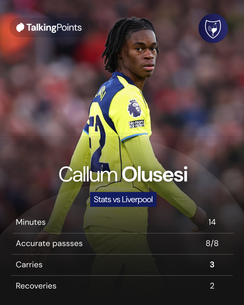 Callum Olusesi vs Liverpool