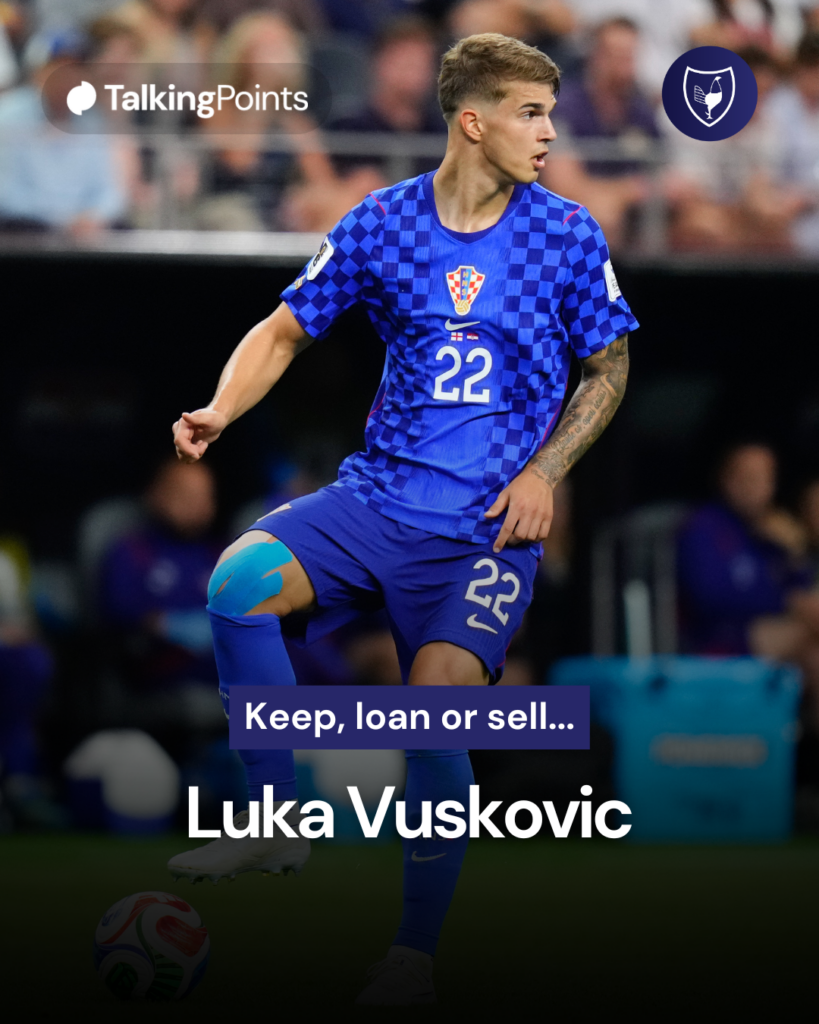 Luka Vuskovic keep, loan or sell